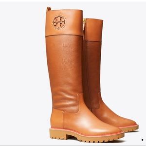 Tory Burch Miller Lug Sole Boots Tan 